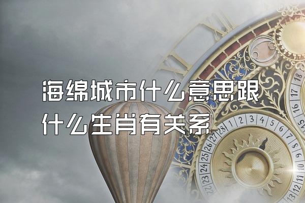 海绵城市什么意思跟什么生肖有关系