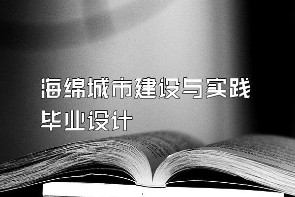 海绵城市建设与实践毕业设计