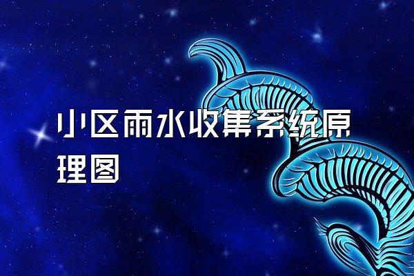 小区雨水收集系统原理图