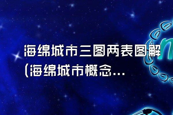 海绵城市三图两表图解(海绵城市概念与原理的三图两表图解解析)