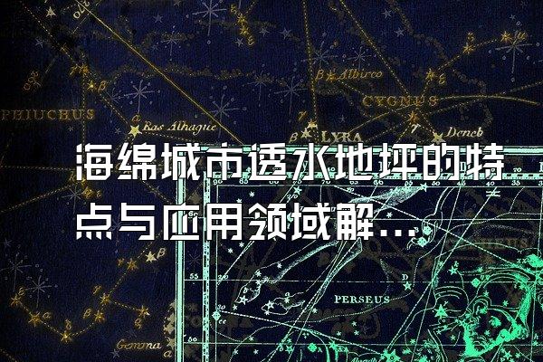 海绵城市透水地坪的特点与应用领域解析()