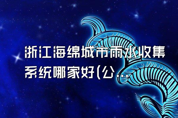 浙江海绵城市雨水收集系统哪家好(公司推荐与产品对比)