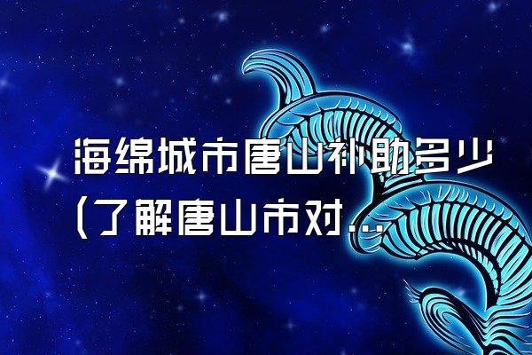 海绵城市唐山补助多少(了解唐山市对海绵城市建设的经济补助政策)