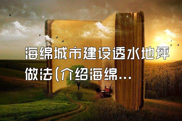 海绵城市建设透水地坪做法(介绍海绵城市建设中透水地坪的施工方法)