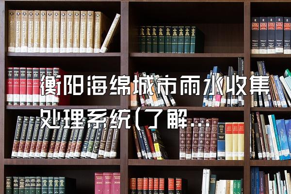 衡阳海绵城市雨水收集处理系统(了解衡阳地区海绵城市雨水收集处理系统的情况)