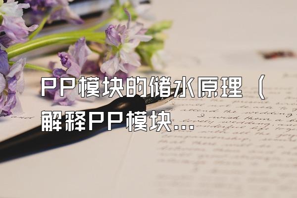 PP模块的储水原理 (解释PP模块的储水原理)